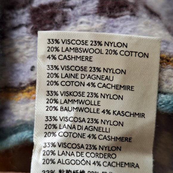 Free People Mixed Print Pieced Ready Set Go Colorful Women's Sweater Cardigan - Picture 8 of 10